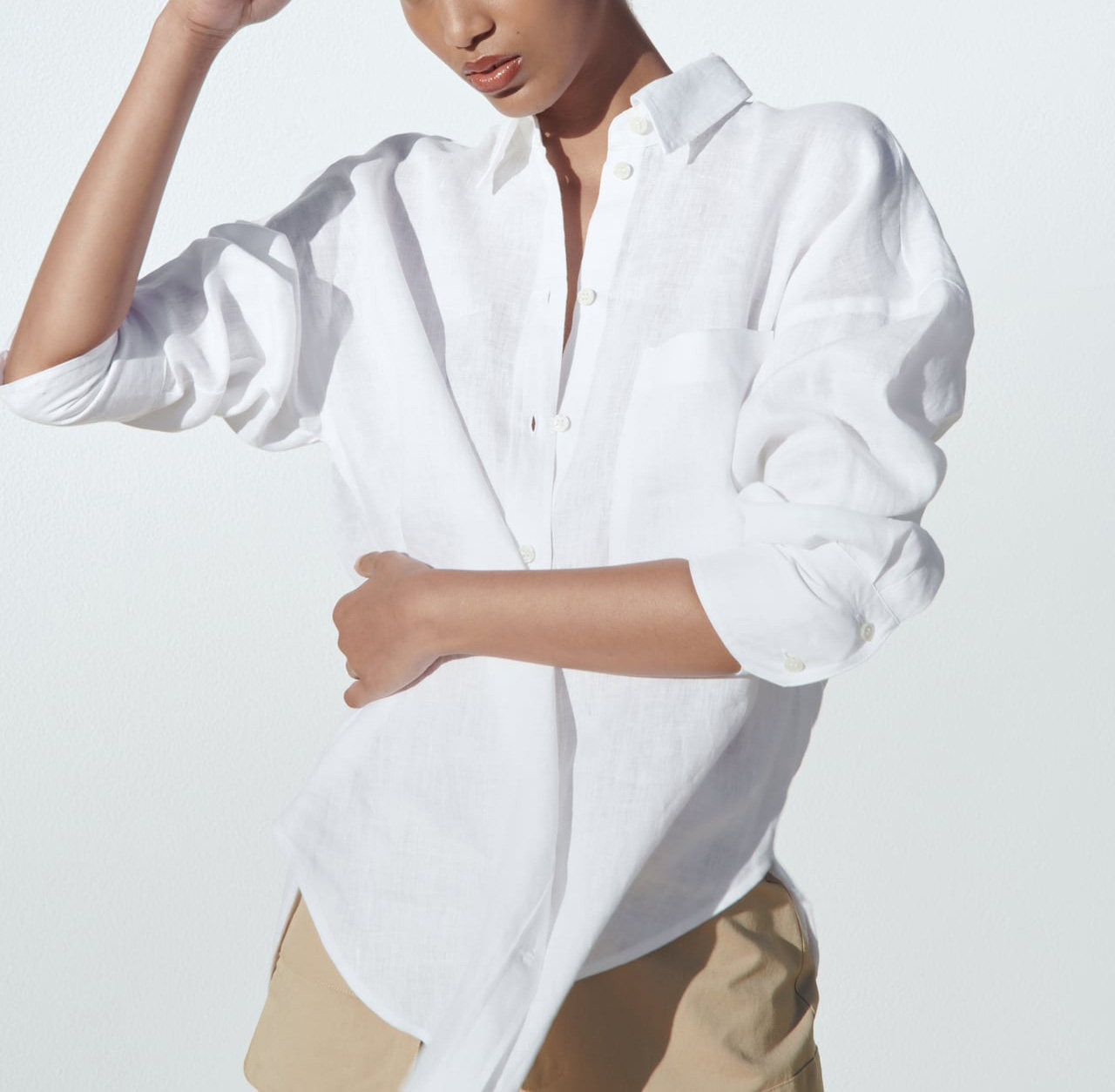 315g Weight Long Sleeve Sleeve Length Single Breasted Placket Type Regular Sleeve Sleeve Type Cotton and Linen Fabric Type Long Top Length Blouse Tops Type Daily Occasion Shirt Collar Neckline Loose Fit Type Solid Color Pattern Summer, Spring Season Women's Gender Casual Style Wholesale Women's Casual Solid Color Long Sleeve Blouses 1