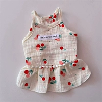 Красная вишня Хлопковая юбка из тюля