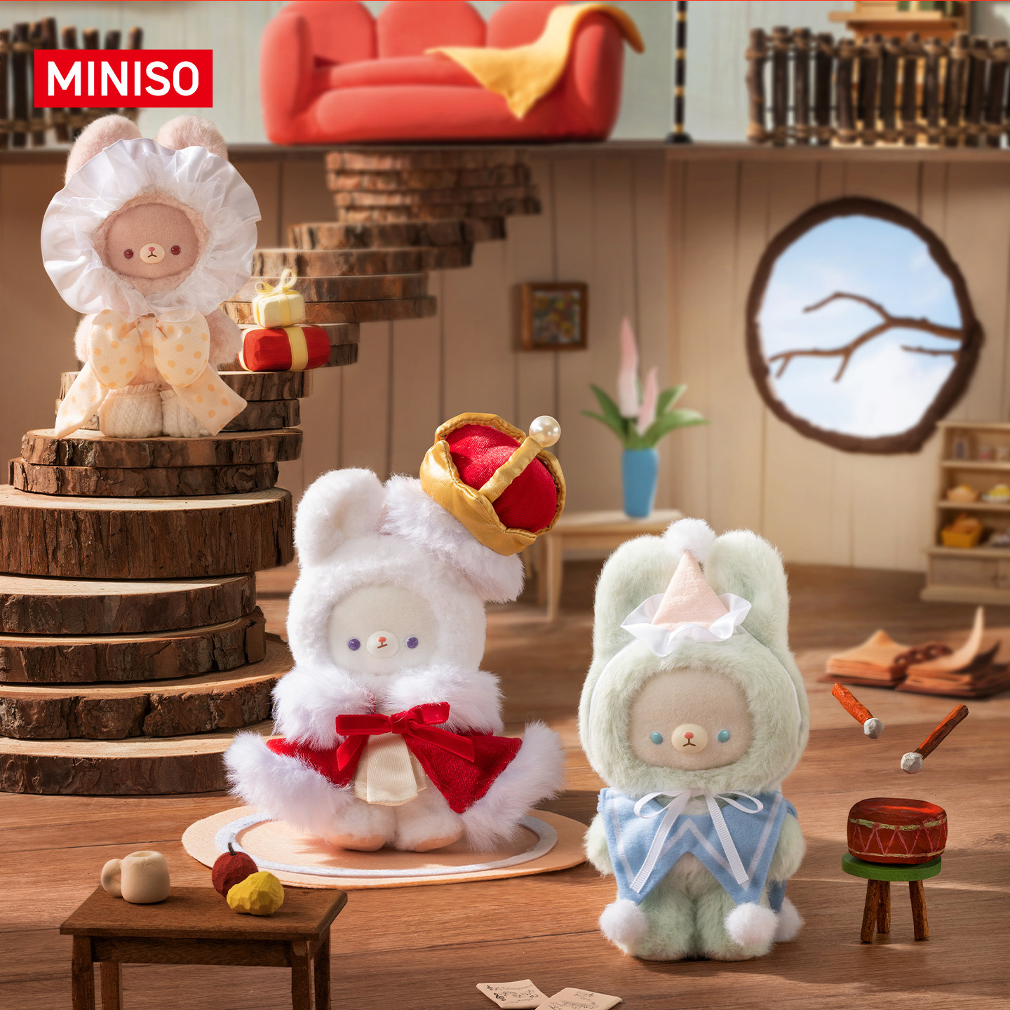 ? MINISO小熊KUMARU盲盒| 可爱搪胶毛绒公仔，给你童话般惊喜?-潮玩明 