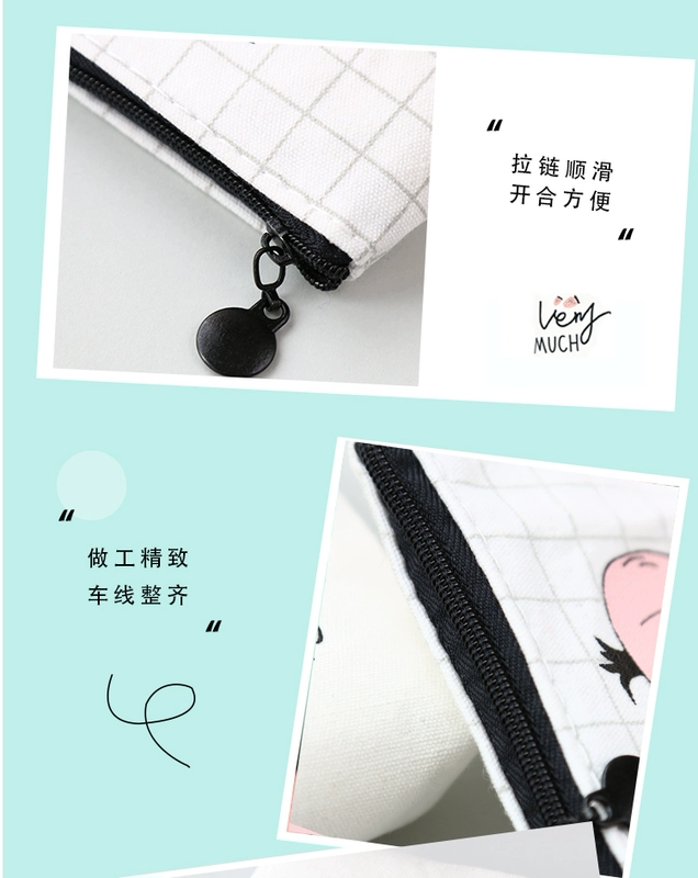 Hàn Quốc Creative Coin Purse Túi trẻ em Túi tiền dễ thương Cô gái Zipper Canvas Mini Purse Bag
