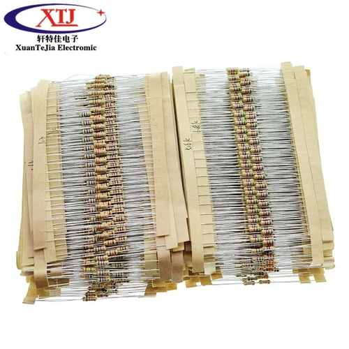 Набор резисторов из углеродной пленки 1/4 Вт, 156 значений сопротивления, по 20 штук в каждом, 1 Ом-10 МОм, 5% 0,25 Вт