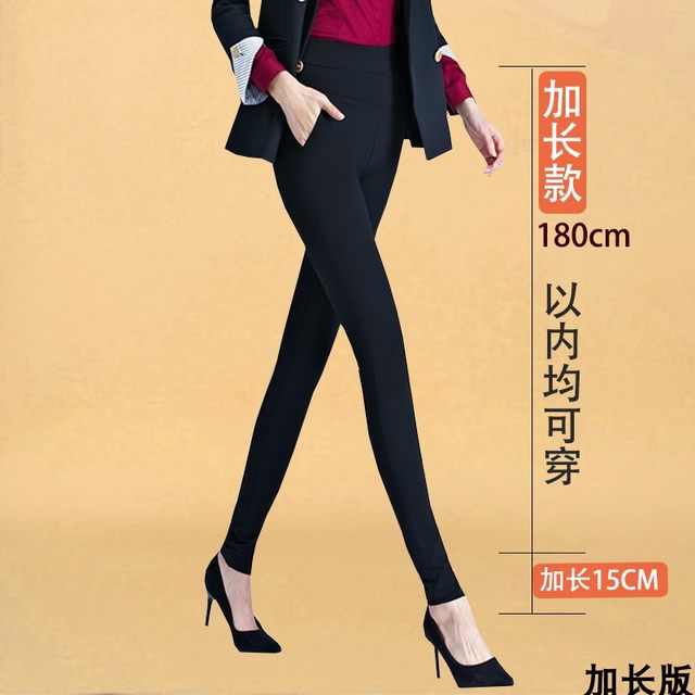 Close-fitting high waist tights elastic waist black length