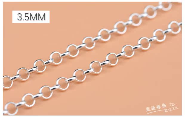 S925 sterling bạc chuỗi ngọc trai lỏng chuỗi o chuỗi từ handmade DIY bán thành vòng tay vòng cổ vòng cổ vật liệu chuỗi - Vòng chân vòng chân bạc nữ đẹp