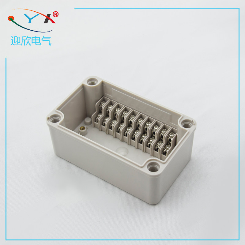80 * 130 * 70 waterproof junction box with 10P-bit terminal splitting wire box cable power confluence box
