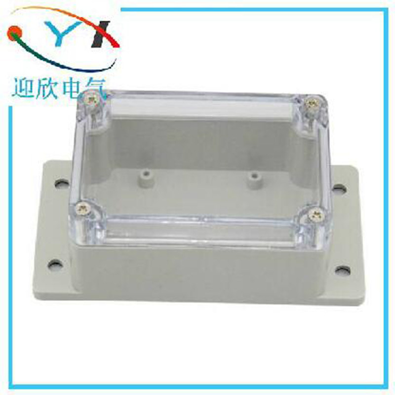 100 * 68 * 50mm outdoor waterproof junction box plastic with ear transparent splitting wire box outdoor terminal mounting box