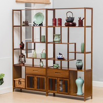 Bogo shelf solid wood Chinese bookshelf shelf antique shelf antique shelf tiaopai Cabinet Office wine rack