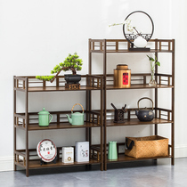 Dobao Pavilion tea cake shelf Chinese shelf display cabinet Tenon simple modern tea with shelf antique