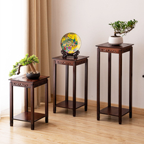 Chinese flower rack Flower rack Bamboo flower pot rack Living room green Dill flower rack Indoor floor-to-ceiling flower table Antique single
