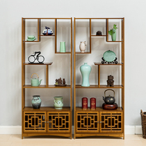 Bogu shelf partition solid wood Chinese style dobao Pavilion antique shelf tea tea set display cabinet red wine rack