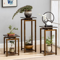 Flower rack storage rack Flower pot shelf living room floor-standing sling rack green multi-flower table Chinese shelf Indoor