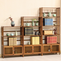 Student creative living room shelf bookshelf floor bookcase solid wood childrens simple home storage bamboo space