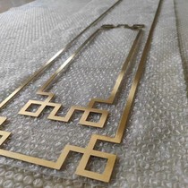 Нержавеющая сталь Новый китайский стиль Декоративная рама Бесшовные твердые Т-полоса инкрустирован зеркальный металлический каркас из титана