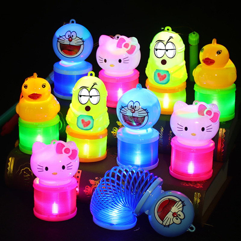 New Cartoon Mini Middle Autumn Lantern Colorful Rainbow Ring Spring Lantern Kindergarten Children Gift Luminous Toy-Taobao