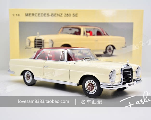 Alto 1:18 Mercedes 280SE COUPE BENZ 280 SE 1968 white model
