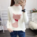 Утепленный демисезонный осенний трикотажный свитер для школьников, высокий воротник, 12-15 лет, подходит для подростков