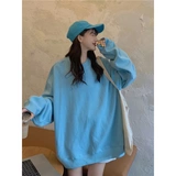 Лонгслив для отдыха, розовая утепленная толстовка, по фигуре, в корейском стиле, 2020, осенний