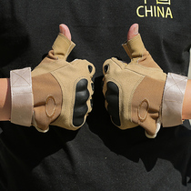 New outdoor mountaineering half-finger gloves men and women military fans riding non-slip tactical gloves anti-cut fighting gloves
