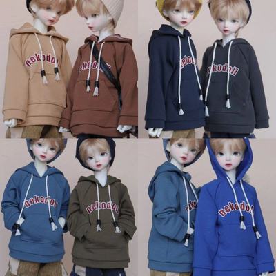 taobao agent [Three -foot cat] BJD 1/4 four -point Koi five -point sweater connected to pure color hoodie top products