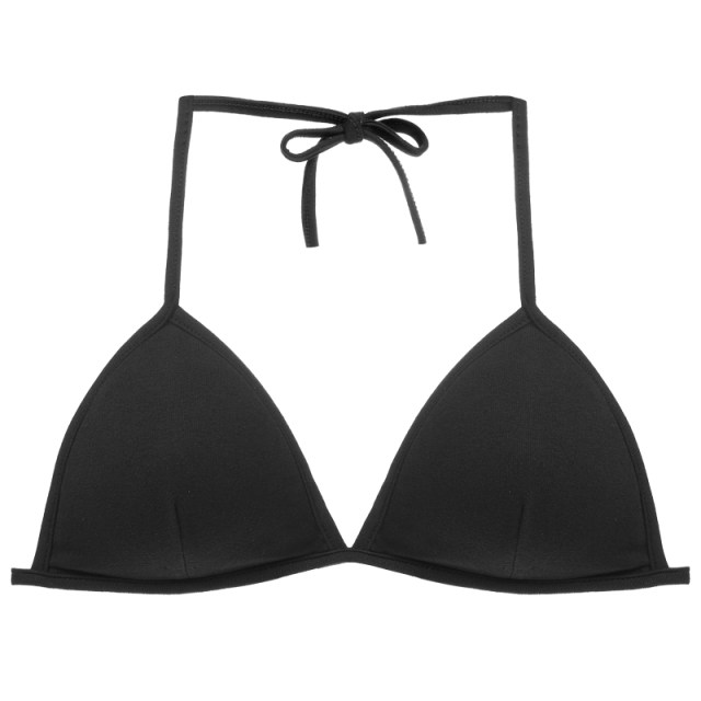 Pure cotton triangle cup strap bra plus size bikini beautiful back sexy halterneck bra for women ເສື້ອຄຸມໜ້າເອິກນ້ອຍບາງໆ