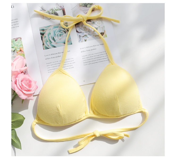 Tie band không có vòng thép cô gái tam giác cup áo ngực cotton Nhật Bản bikini kích thước lớn mùa xuân nóng phụ nữ mang thai đồ lót áo ngực