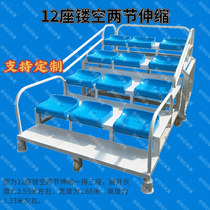12-seat finish timing stand referee stand mobile telescopic stand at track and field venue supports customization