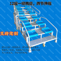 12-seat finish timing stand referee stand mobile telescopic stand at track and field venue supports customization