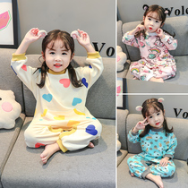 Baby Pajamas autumn and winter Siamese pa fu 2-year-old 3 baby child clothing girls anti-play thickened coral fleece sleeping bag