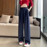 Джинсы, тонкие штаны, 2025 года, высокая талия, по фигуре, подходит для подростков, свободный прямой крой