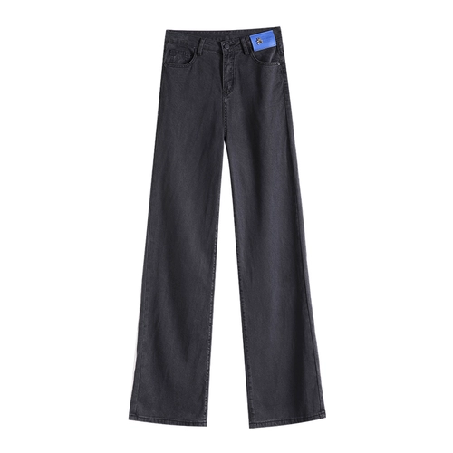 Прямые свободные джинсы, черные тонкие штаны, 2025 года, подходит для подростков