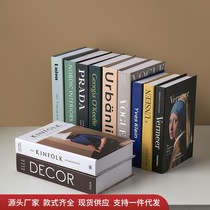 Modern simple fake book parts for real book decorations Nordic style room office bookcase prop book setting
