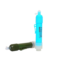Outdoor survival portable water filter outdoor water purifier dirty water purification drinking water filter straw emergency equipment