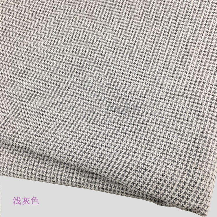 Dày houndstooth vải lanh màu rắn vải sofa Mục vụ gió jacquard kẻ sọc gối gối gối khăn - Vải vải tự làm vải may quần áo dài