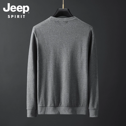 Джип, демисезонная осенняя толстовка, приятный телу осенний лонгслив, футболка, круглый воротник, оверсайз