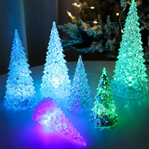 2024 New Christmas Gift LED Luminous Lights Christmas Tree Personalized Desktop Decoration Scene Arrangement Ornaments