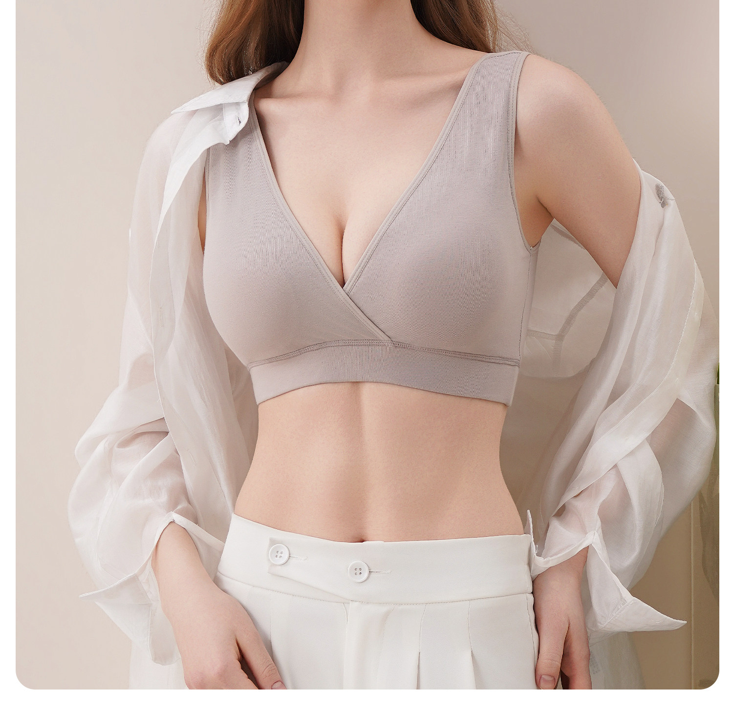 纯棉哺乳内衣睡眠孕妇文胸背心式产后喂奶专用睡觉可穿防下垂薄款 — 31
