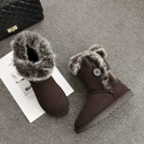 Удерживающие тепло кожаные сапоги, водонепроницаемая нескользящая защитная застежка, туфли, увеличенная толщина