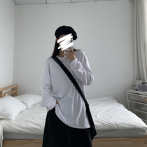SIXI Sixi home-made spring long-sleeved T-shirt womens Korean version loose and versatile thin cotton base shirt