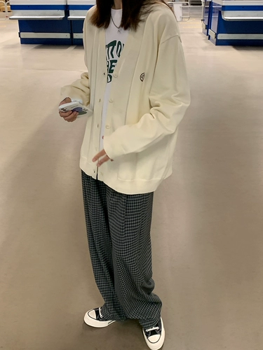 Осенний цветной кардиган, свитер, куртка, с печатью вашего логотипа, с вышивкой, свободный крой