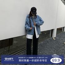 SIXI SIXI home-made spring black casual suit pants womens straight draping pants loose wide leg pants