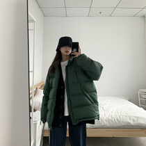 SIXI Sixi home-made 2020 new black loose down jacket womens winter short thickened student white duck down jacket