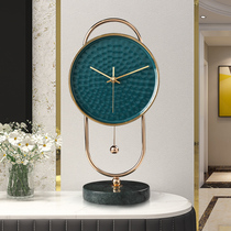 Nordic Ceramic Seat Clock Living Room Home Desk Clock Pendulum Pieces Creative Tabletop Bedroom Bed Head Cabinet Desktop Clock Decorations