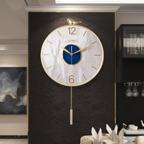 Agate stone living room Nordic quartz clock Wall atmospheric clock modern simple home hanging watch fashion wall clock decoration