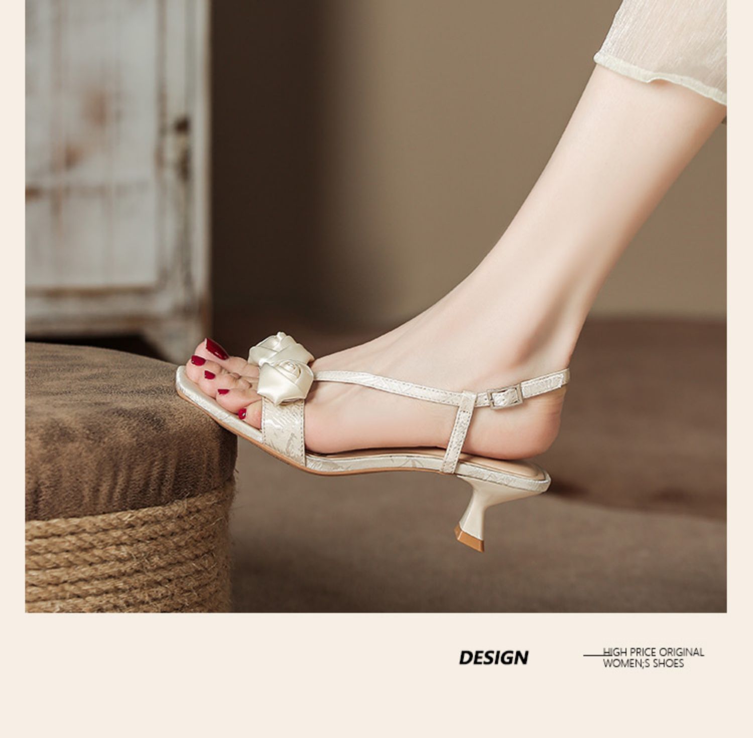 C9335 1380K GIÀY DÉP SANDAL NỮ RUOREAG GÓT NHỌN MÙA HÈ HỌA TIẾT HOA GIÀY DÉP NỮ G04 SẢN PHẨM MỚI