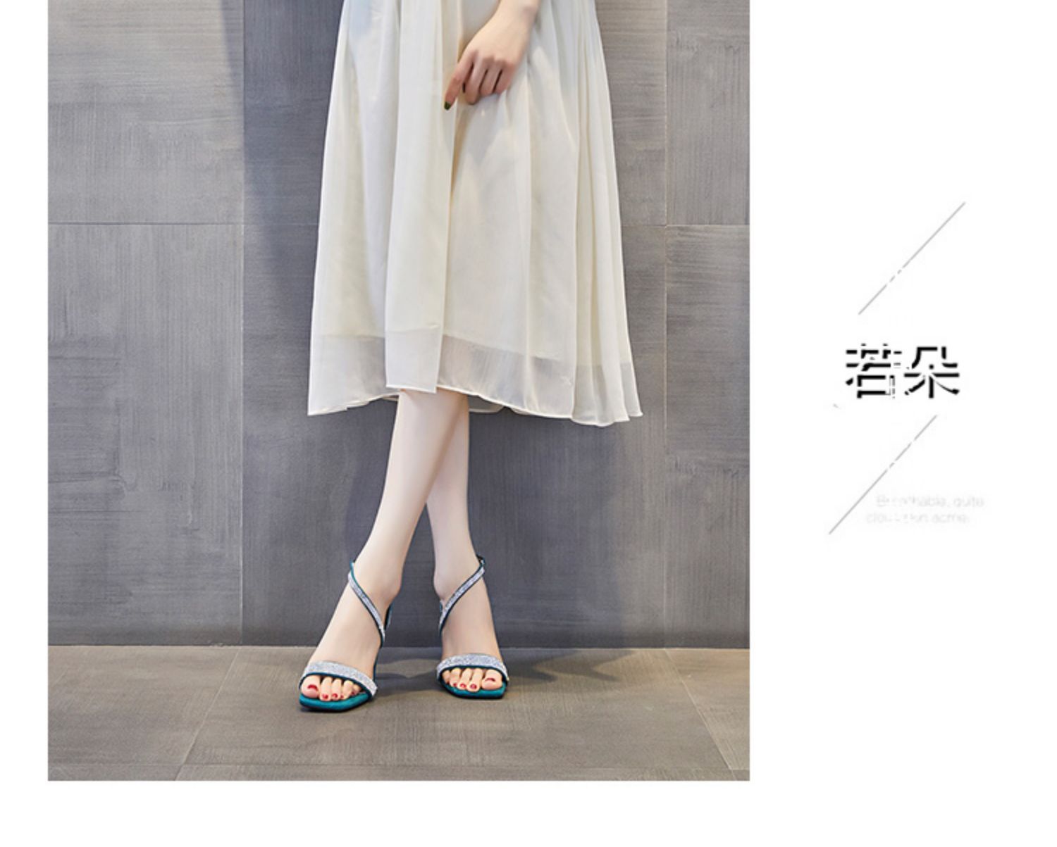 C9387 1380K GIÀY CAO GÓT NỮ RUOREAG GẮN ĐÁ GÓT NHỌN MÙA HÈ GIÀY DÉP NỮ G04 SẢN PHẨM MỚI
