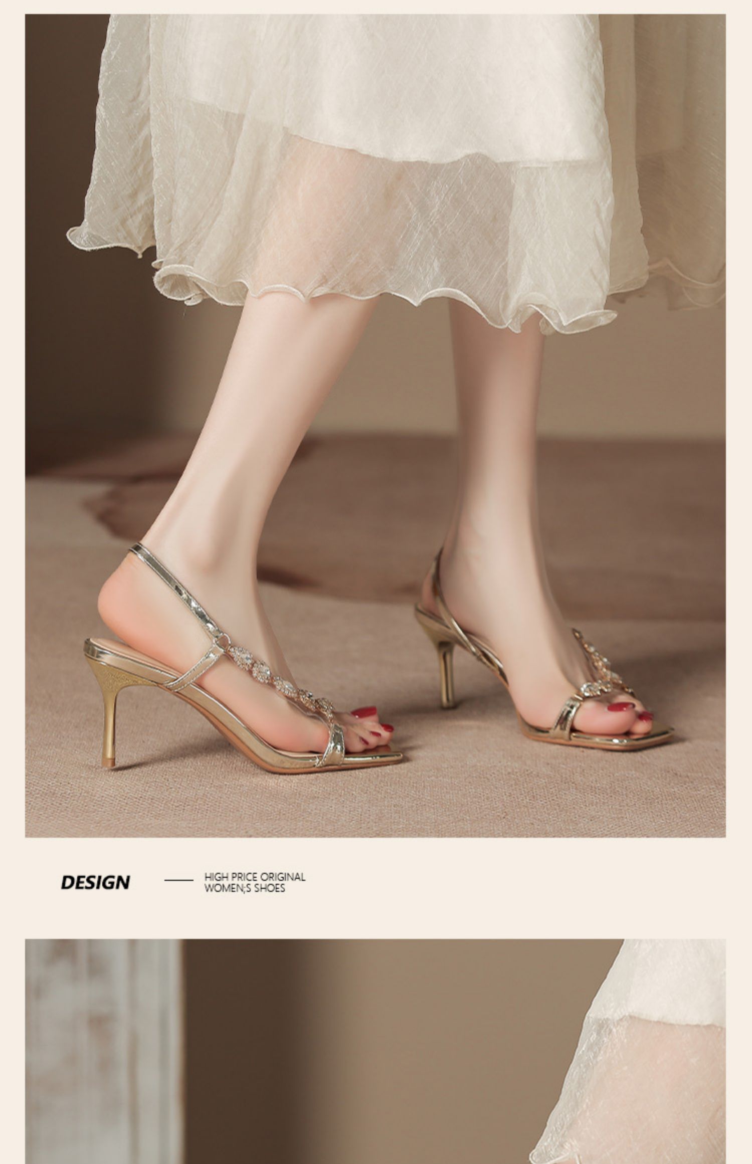 C9223 1380K GIÀY CAO GÓT NỮ RUOREAG SEXY GẮN ĐÁ GÓT NHỌN MÙA HÈ GIÀY DÉP NỮ G04 SẢN PHẨM MỚI