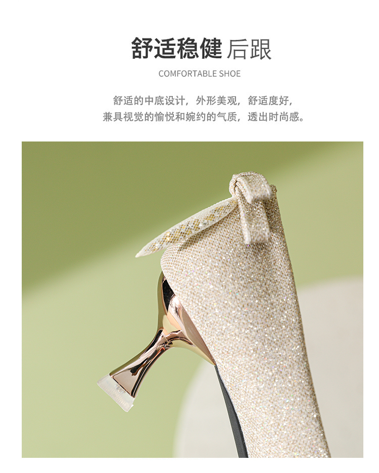 C9624 1380K GIÀY CAO GÓT NỮ RUOREAG THẮT NƠ BƯỚM MŨI NHỌN GÓT NHỌN DÙNG TRONG LỄ CƯỚI GIÀY DÉP NỮ G04 SẢN PHẨM MỚI