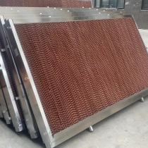 Water curtain wall cooling system stainless steel wet curtain wall frame 15cm outer circulation breeding greenhouse water curtain paper 15cm