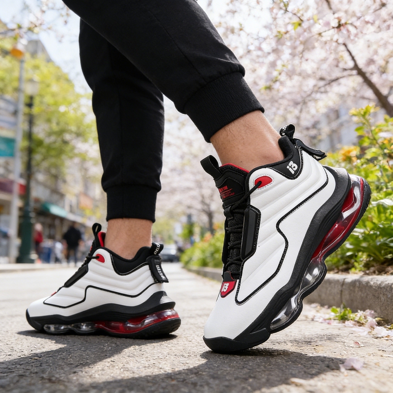 Iverson/Iverson Basketball Shoes Spring New Model Wear-Resistant Shock-Absorbing Air-Cushion Sole Practical Leather Sports Shoes