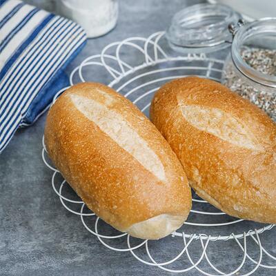 The Schrippe bread from Denan Bakery is a German-style small bread with a slightly salty taste
