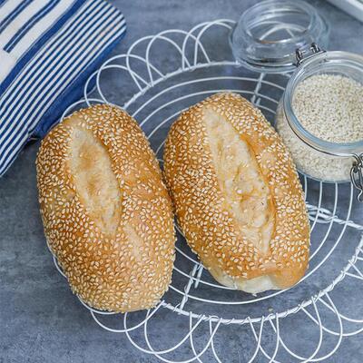 Denan Bakery's Sesame Roll- The sesame rolls are a bit salty and can be used as a sandwich meal replacement